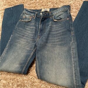 We The Free High Rise Blue Jeans Vintage Style